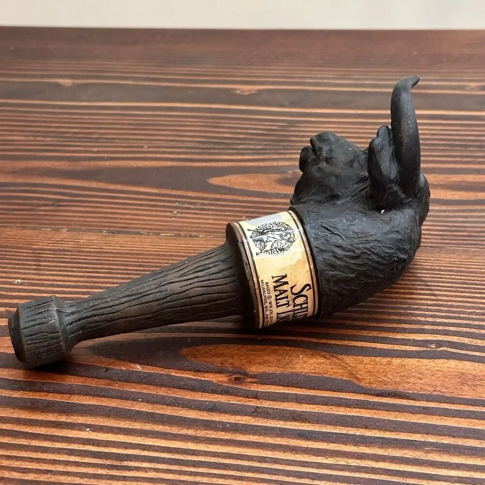 Vintage 1978 Schlitz Malt Liquor Figural Bull Cow Beer Tap Handle Pull Wisconsin
